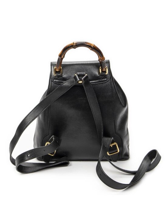 Gucci Mini Bamboo Backpack Black Calfskin Leather main image 10